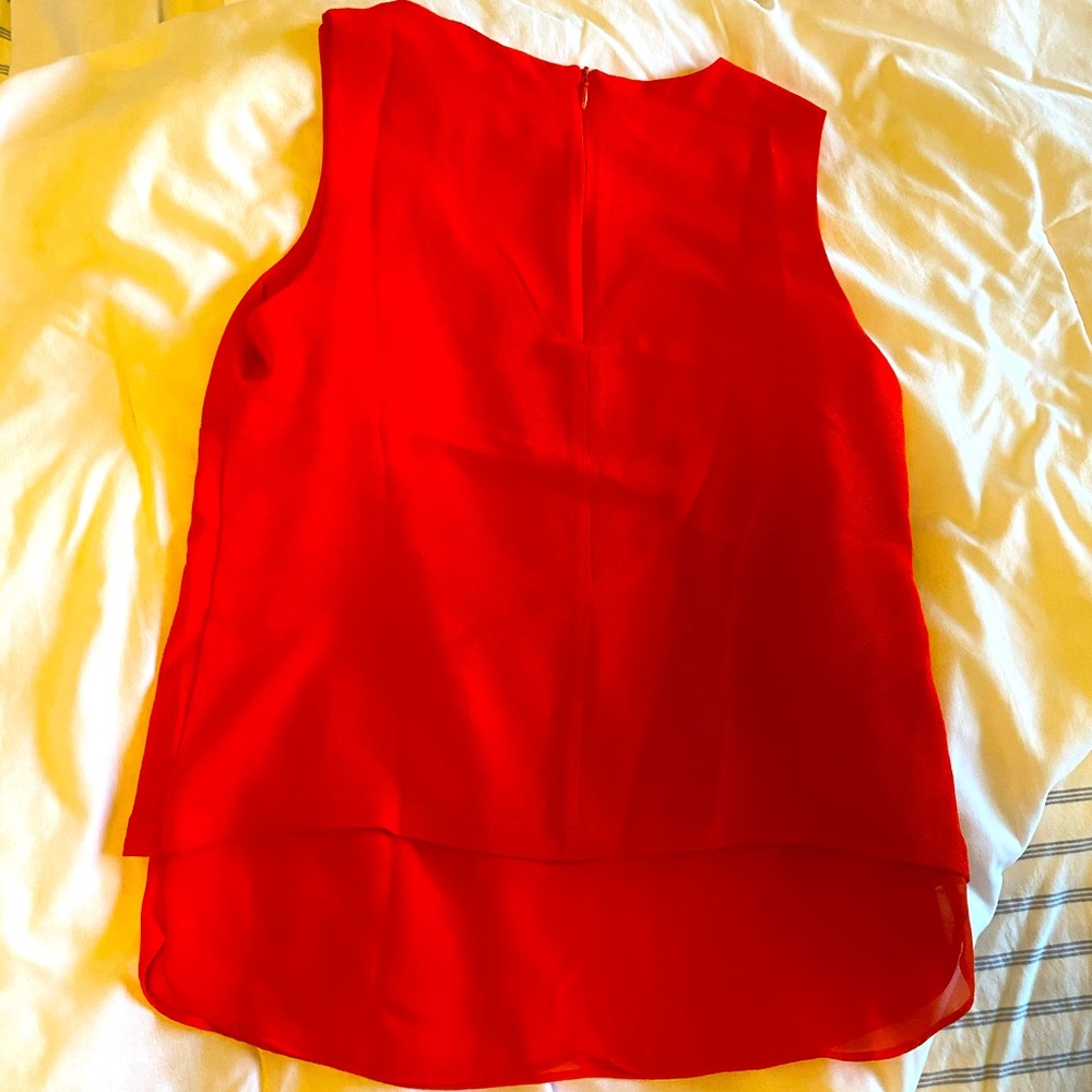 Rose + Olive - Bright Red Blouse Sleeveless Tank